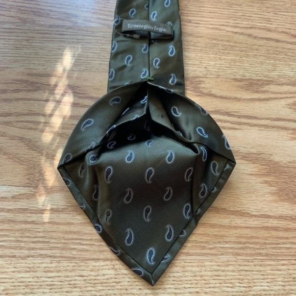 Ermenegildo Zegna RARE βCoutureβ Seven Fold XXXXX Satin Tie - Picture 2 of 7